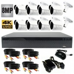 8Mp Security Camera System with 8 bullet cameras